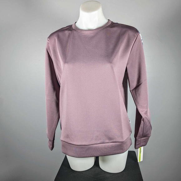 NWT Nicole Miller Active | Purple Stripe Crewneck Sweatshirt - M - Picture 3 of 6
